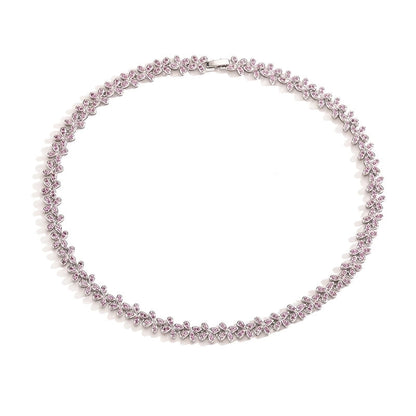 Copper 18K Gold Plated Plating Inlay Butterfly Zircon Bracelets Necklace