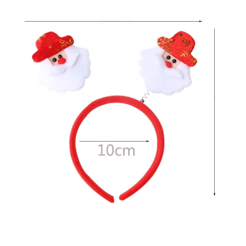 Christmas Hairband Old Man Snowman Elk Horn Headband Christmas Decorations Children Party Headdress