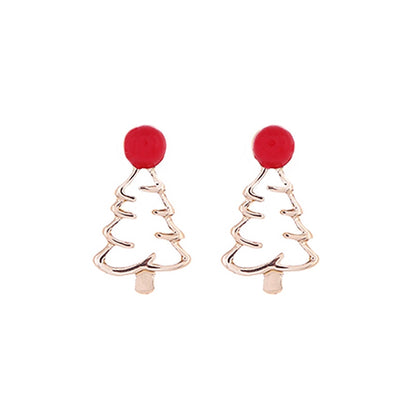 Christmas Cute Minimalist Christmas Tree Santa Claus Snowman Alloy Party Festival