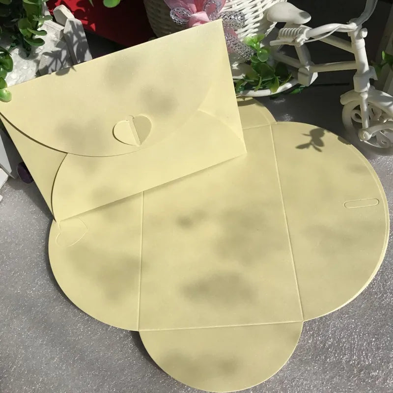 15.5*10.5cm Large Love Buckle Pearlescent Envelope High-grade Thick Postcard Storage Envelope