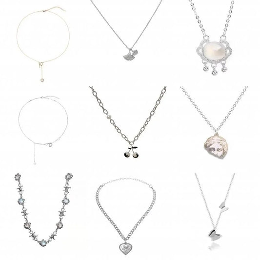 Romantic Minimalist Letter Moon Butterfly Alloy Acrylic Artificial Pearls Artificial Diamond Gold Plated Silver Plated Plating Inlay Necklace