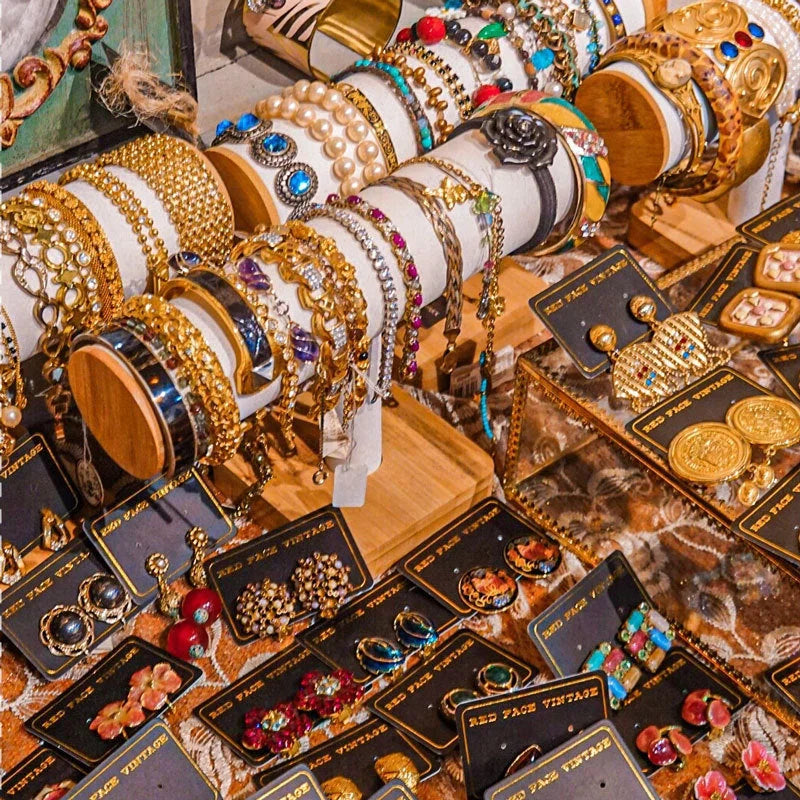 Mid-century Modern Stripe Geometric Alloy Diamond Inlay Earrings