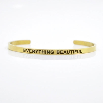 Minimalist Letter Stainless Steel Bangle