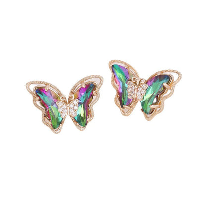 Fashion Butterfly Copper Stud Earrings