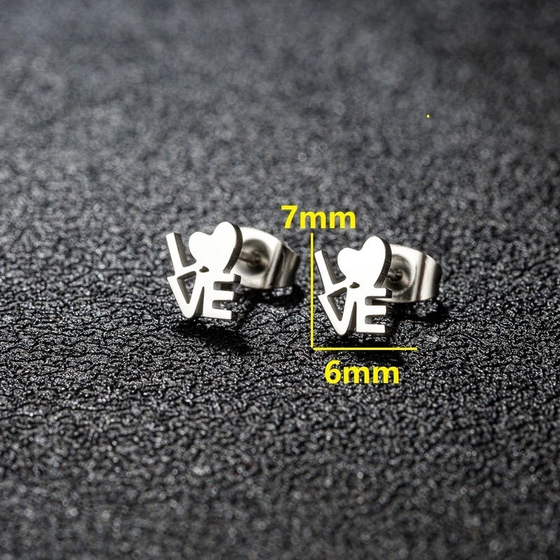 1 Pair Minimalist Classic Style Geometric Polishing Plating 304 Stainless Steel 18K Gold Plated Ear Studs