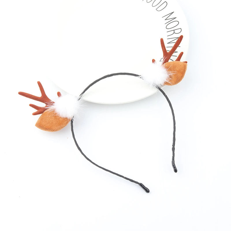 Christmas Cute Antlers Cloth Festival Hairpin
