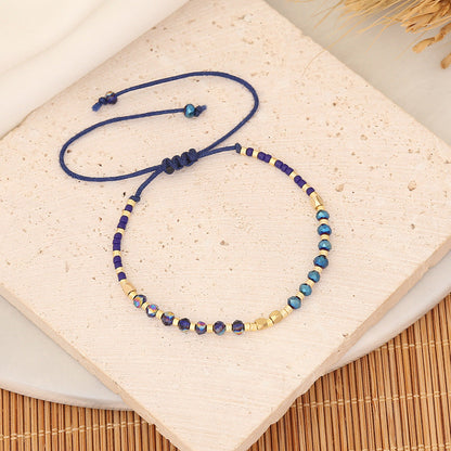 Women Artificial Crystal Knitting Bracelets