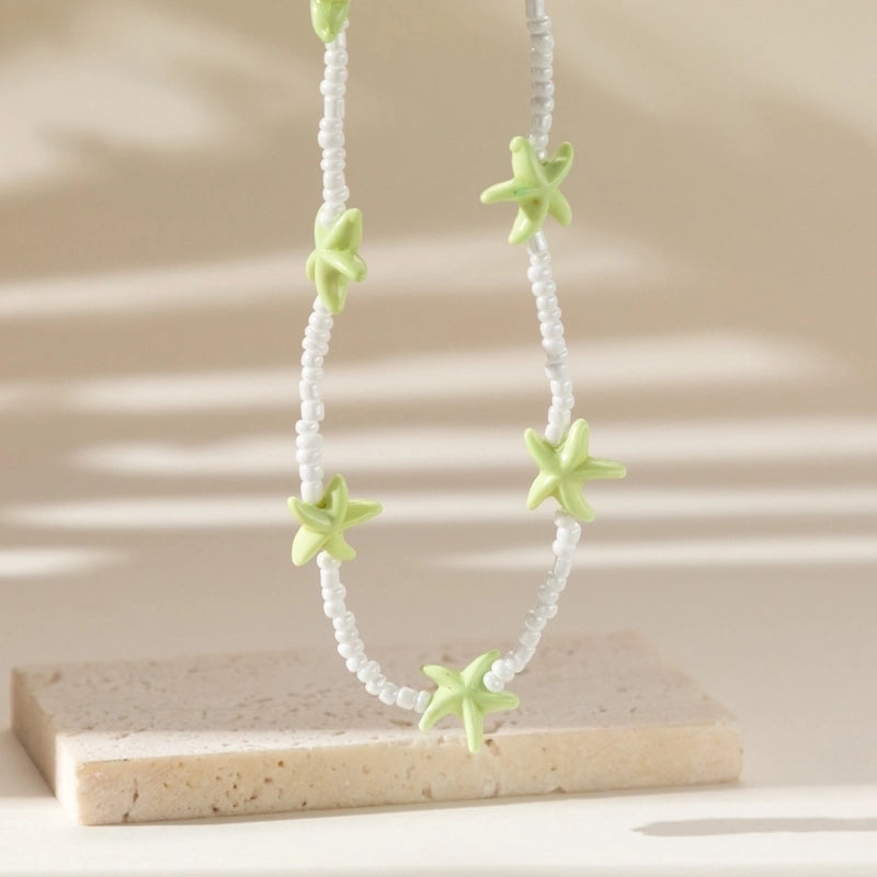 Copper Inlay Star Turquoise Necklace