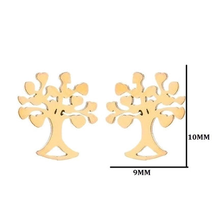 1 Pair Fashion Snowflake Plating 304 Stainless Steel 18K Gold Plated Ear Studs