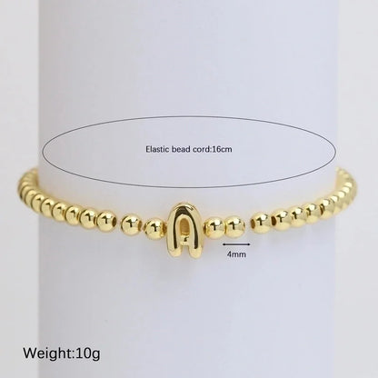 Copper Minimalist Plating Letter Bracelets