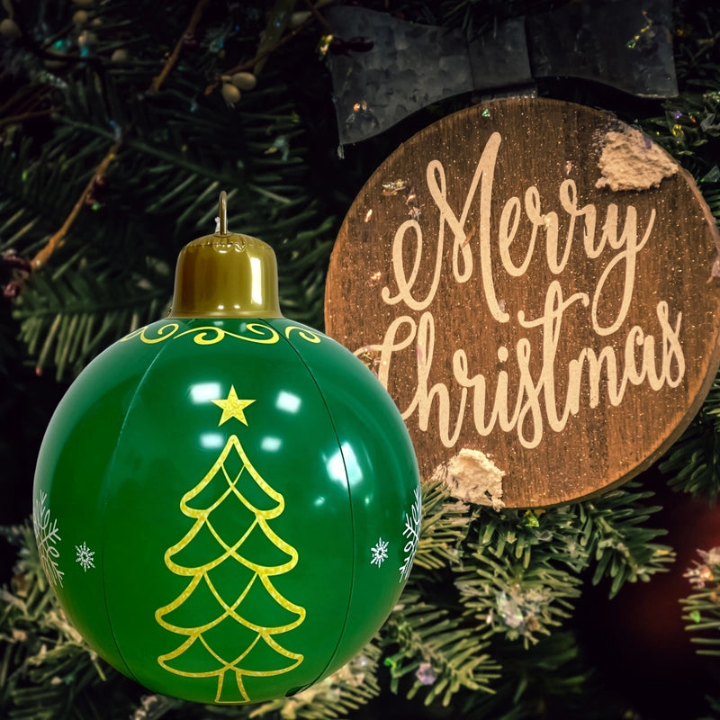 Christmas Fashion Letter Stripe Snowflake PVC Outdoor Ball