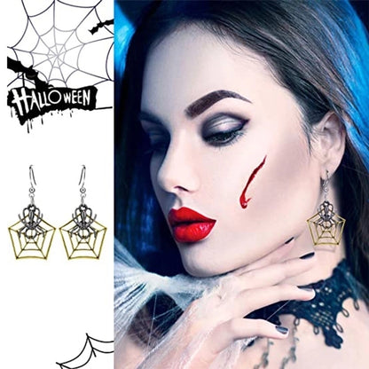 6 Pieces Gothic Cat Spider Alloy Women'S Drop Earrings 1 Pair