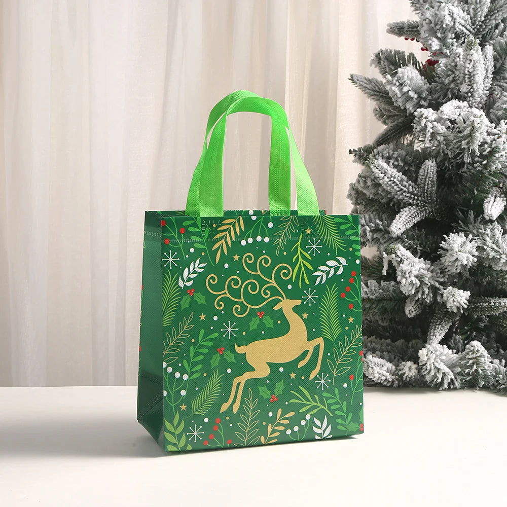 Christmas Non-woven Bag Gift Tote Bag Takeaway Tote Bag Gift Packaging Bag Christmas Gift Bag