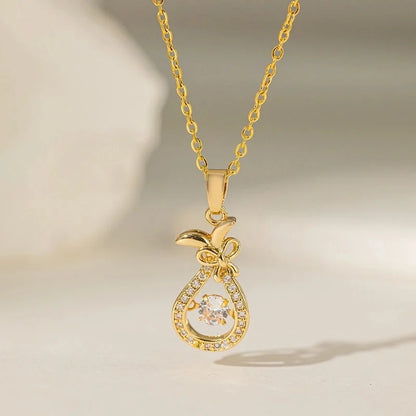 Titanium Steel Copper Plating Geometric Dolphin Shell Copper Necklaces