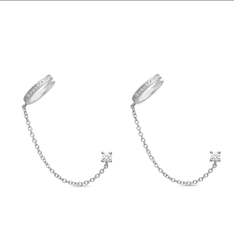 1 Pair IG Style Minimalist Geometric Inlay Copper Zircon Gold Plated Earrings