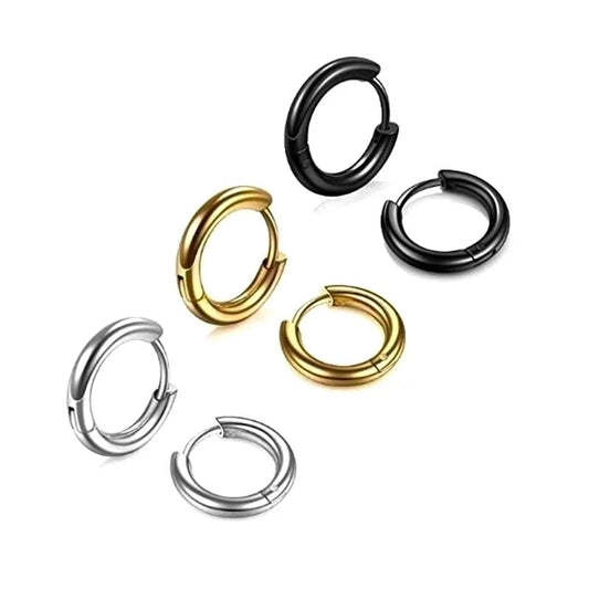 Minimalist Round Stainless Steel Earrings 1 Piece