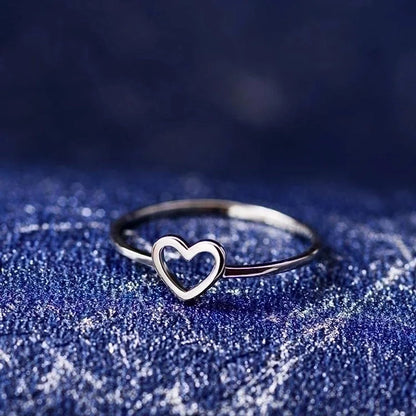 Womens Heart-shaped Electroplated Copper Rings Nhdp157510