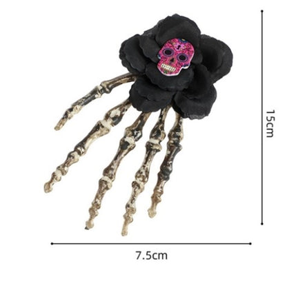 Halloween Funny Flower Skull Plastic Party Costume Props