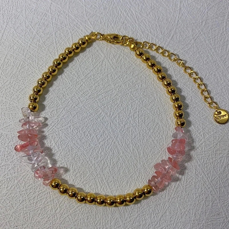 Ethnic Style Color Block 304 Stainless Steel Natural Stone Bracelets In Bulk