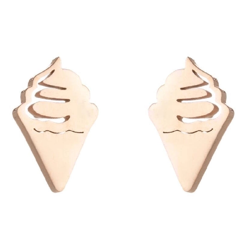1 Pair Fashion Geometric Plating 304 Stainless Steel 18K Gold Plated Ear Studs