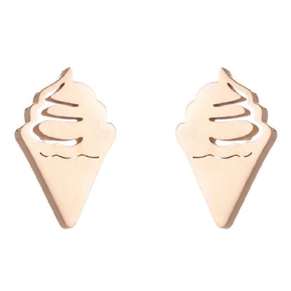 1 Pair Fashion Geometric Plating 304 Stainless Steel 18K Gold Plated Ear Studs