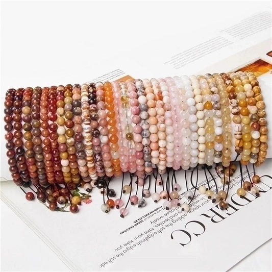 Fashion Crack Natural Stone Crystal Beaded Bracelets