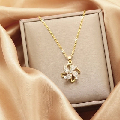 2 Pieces Titanium Steel Vintage Style Tassel Plating Doll Constellation Crown Pendant Necklace