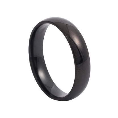 Minimalist Round Titanium Steel Plating Rings