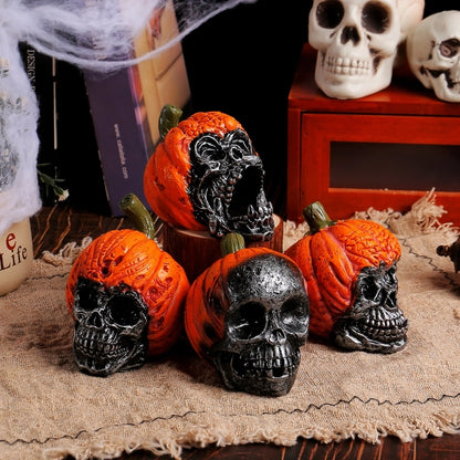 Halloween Hip-Hop Funny Pumpkin Skull Resin Party Festival Ornaments Decorative Props