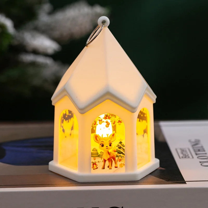 Christmas Decorations Children's Luminous Gift Retro Night Light Christmas Tree Pendant Ornaments Desktop Layout Props