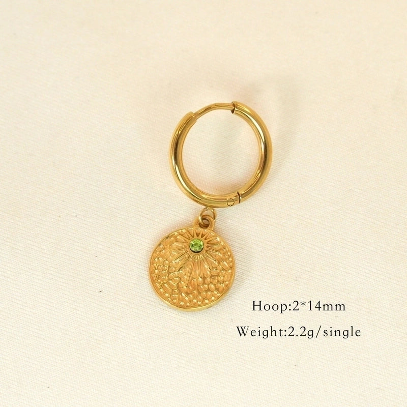 6 Pieces Minimalist Classic Style Heart Shape Plating Inlay 304 Stainless Steel Rhinestones Drop Earrings