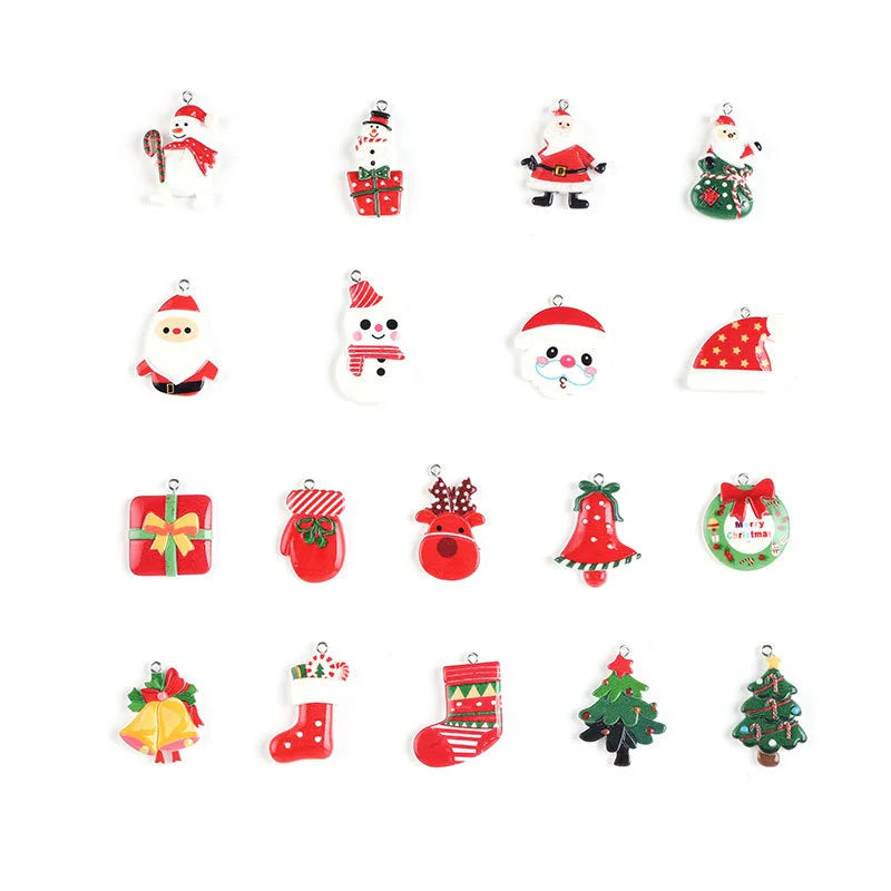 Christmas Resin Hanging Ring Small Pendant Diy Accessories Christmas Tree Decoration Supplies Small Pendant Hanging Ornament