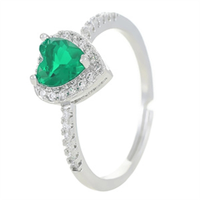 Copper Gold Plated Silver Plated Inlay Geometric Cross Zircon Open Rings