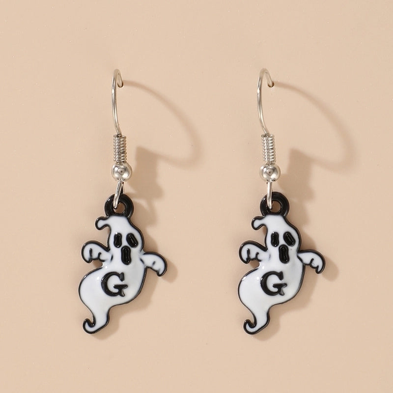 New Halloween Funny Pumpkin Ghosts Exaggerated Acrylic Earrings