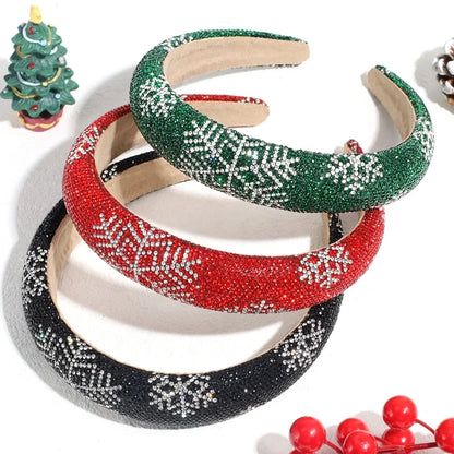 Christmas Vacation Women's Snowflake Rhinestone Hair Band