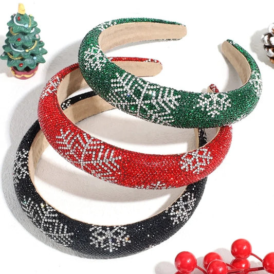 Christmas Vacation Women's Snowflake Rhinestone Hair Band