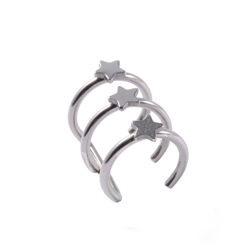 10 Pieces Casual Vacation Tropical Solid Color Polishing 304 Stainless Steel 18K Gold Plated Ear Cuffs