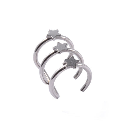 10 Pieces Casual Vacation Tropical Solid Color Polishing 304 Stainless Steel 18K Gold Plated Ear Cuffs