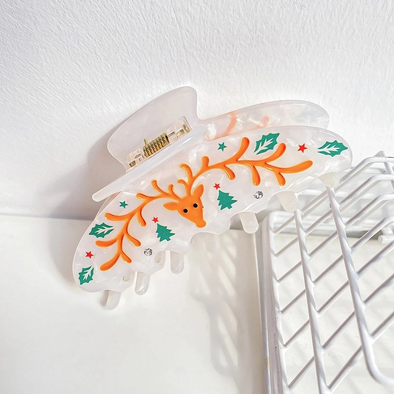 Christmas Cute Women's Christmas Hat Gingerbread Snowman Arylic Hair Claws