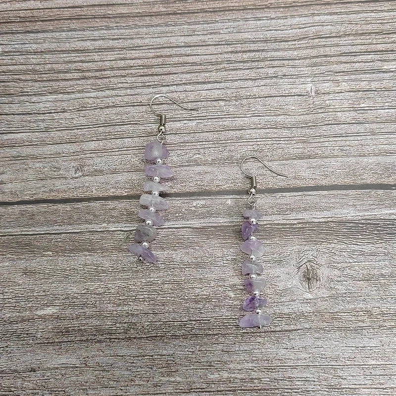 1 Pair Ethnic Style Geometric Natural Stone Drop Earrings