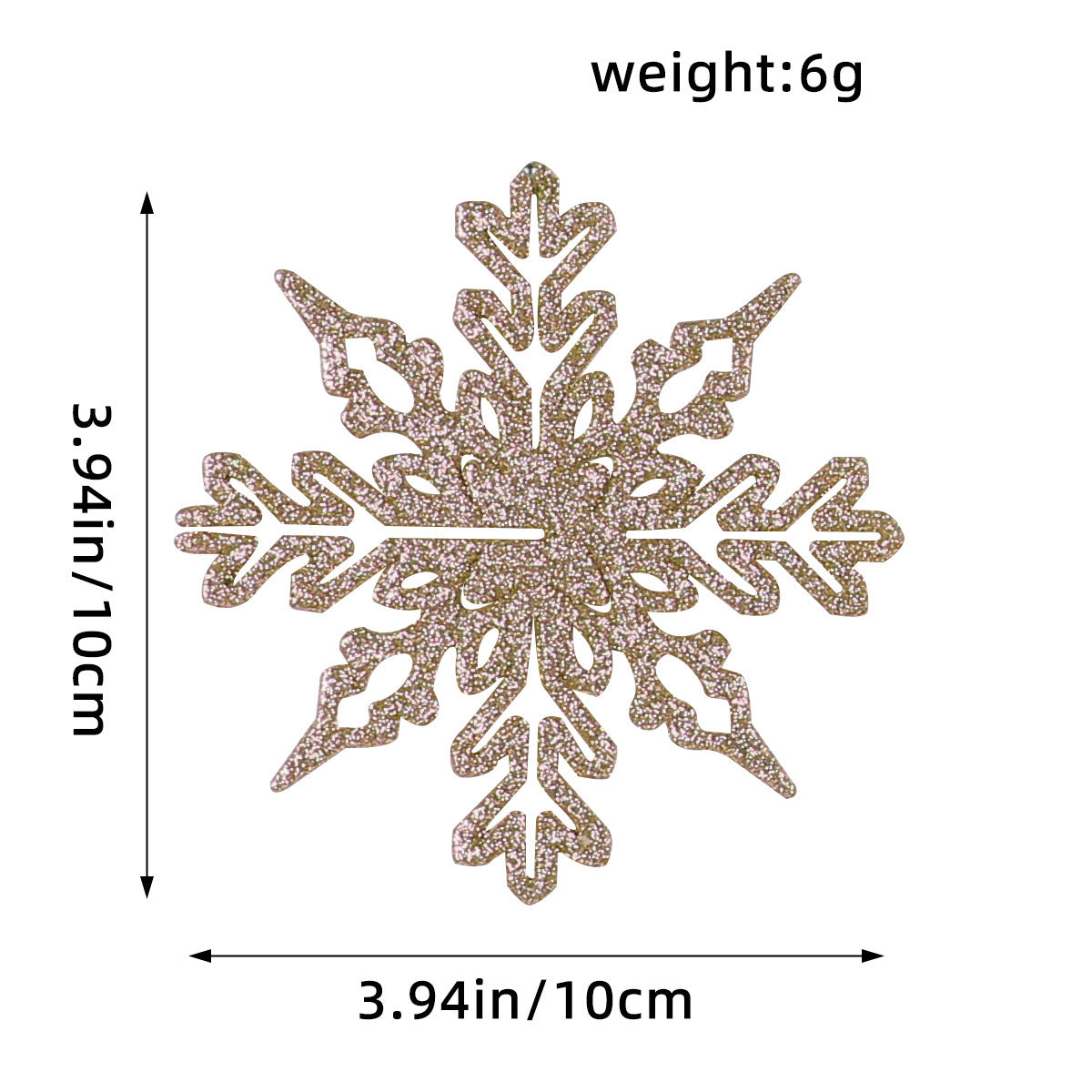 Christmas Decoration 10cm Snowflakes Plastic Sprinkles Snowflakes Christmas Tree Decoration Hollow Snowflake Ornaments
