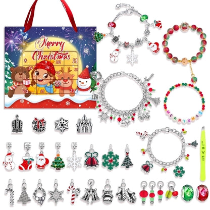 1 Set Alloy Santa Claus Christmas Socks Snowflake Pendant Chain Jewelry Accessories