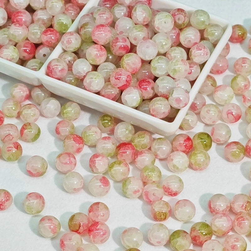 10mm Protein Jade Broken Glass Beads DIY Accessories Scattered Beads Handmade Beaded Paint Ornament Material Antique Bracelet