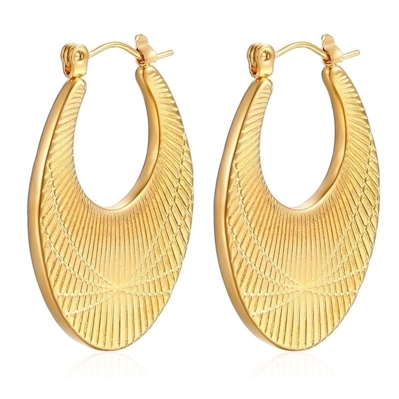 1 Pair Minimalist Classic Style Solid Color Plating 201 Stainless Steel 18K Gold Plated Earrings