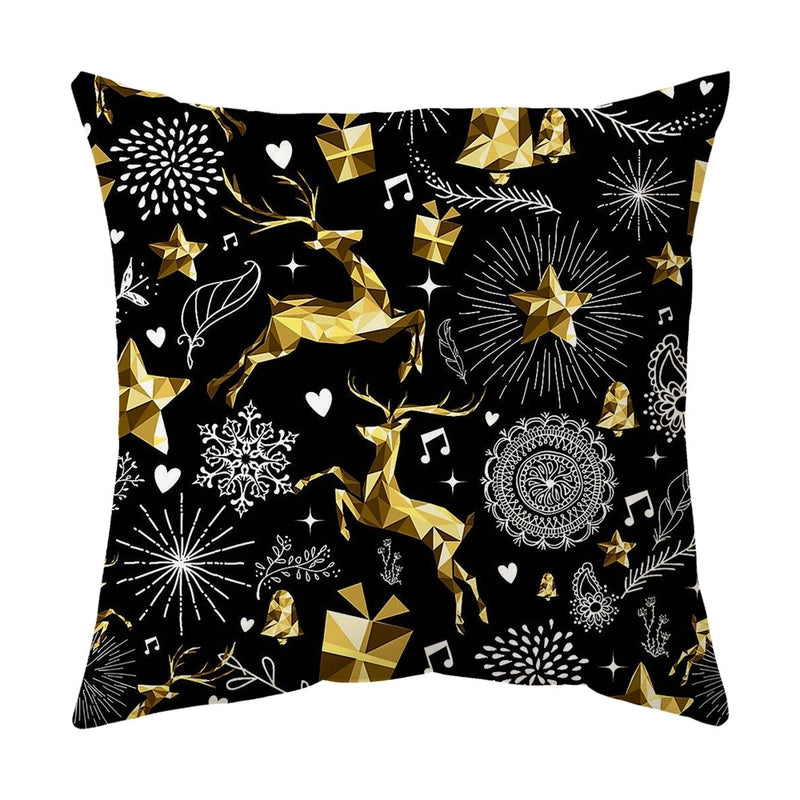 Classical Letter Short Plush Throw Pillow