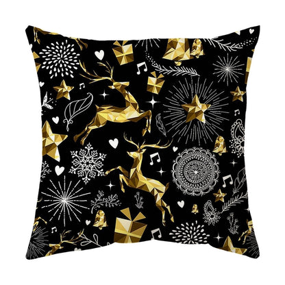 Classical Letter Short Plush Throw Pillow