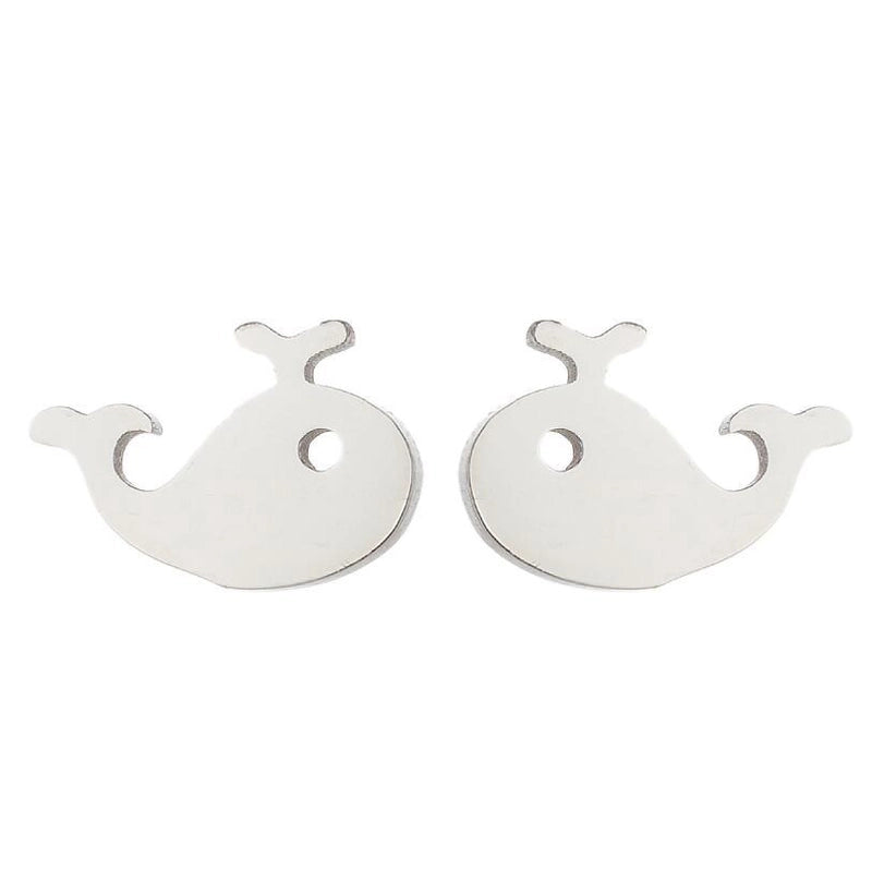 1 Pair Minimalist Animal Plating 304 Stainless Steel 18K Gold Plated Ear Studs