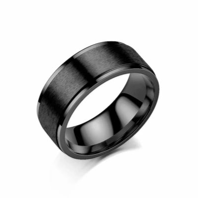 Fashion Solid Color Stainless Steel 18K Gold Plated Rings