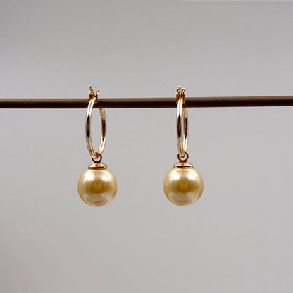 Elegant Minimalist Geometric Imitation Pearl Titanium Steel Copper Plating Earrings Necklace