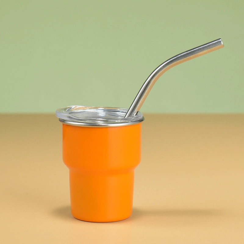 3oz Mini 304 Cold Change Small Wine Glass Single Double-layer Suction Tube Cup Sublimation Stainless Steel Cup A Generation Of Hair